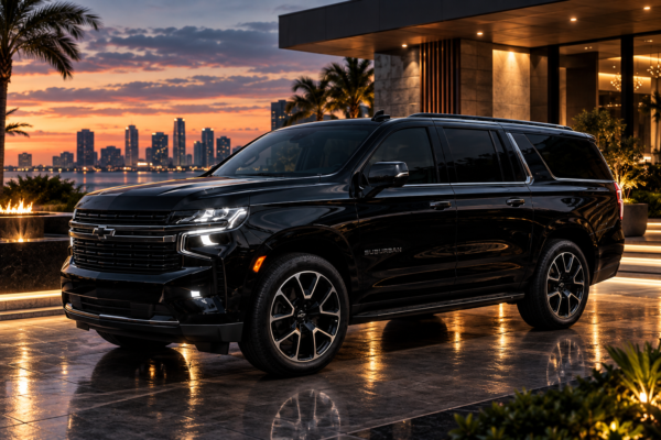 Chevrolet Suburban executive SUV with luxury passenger seating in Jacksonville